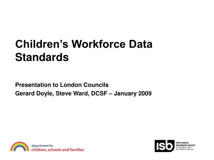 children s workforce data standards