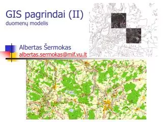 gis pagrindai ii duomen modelis