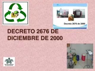 decreto 2676 de diciembre de 2000