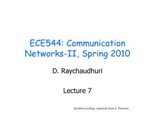 ECE544: Communication Networks-II, Spring 2010