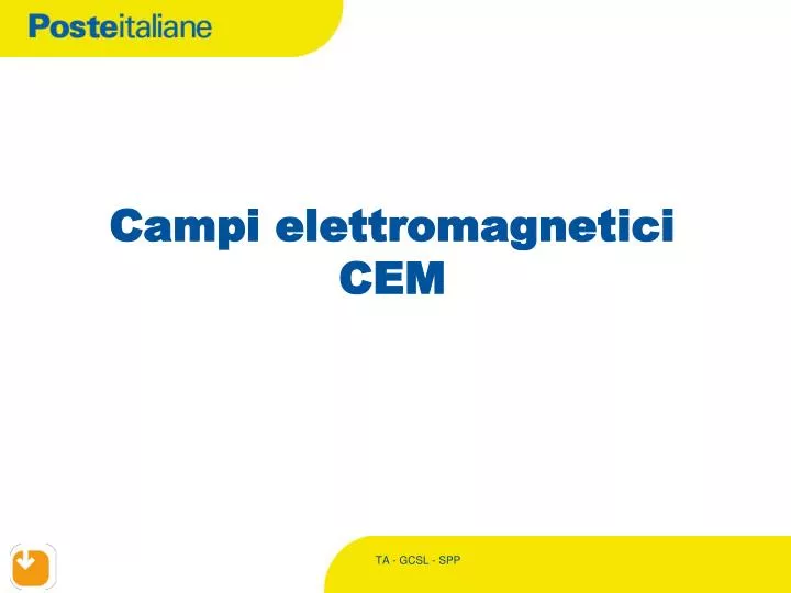 campi elettromagnetici cem