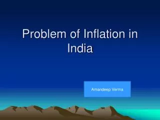 Problem of Inflation in India