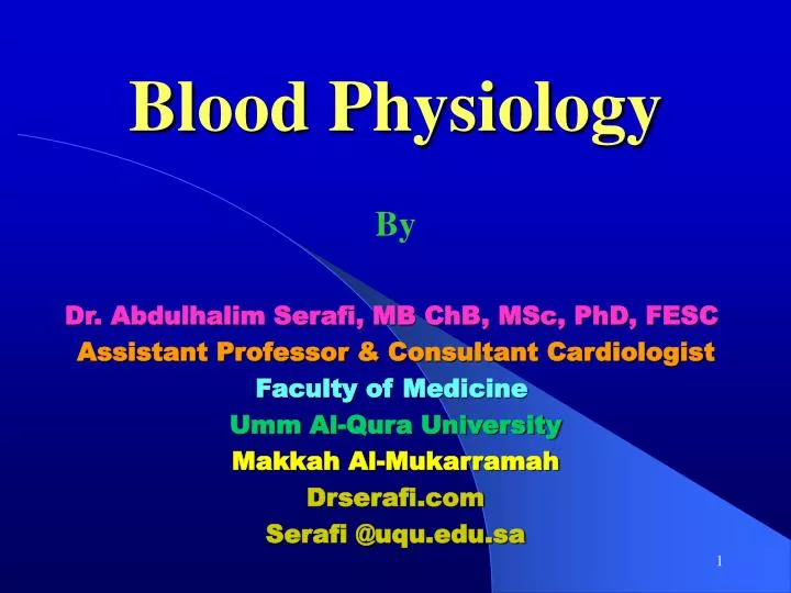 blood physiology