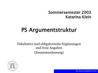 ps argumentstruktur