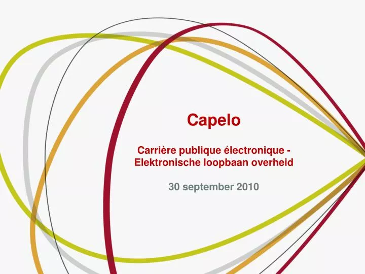 capelo carri re publique lectronique elektronische loopbaan overheid 30 september 2010