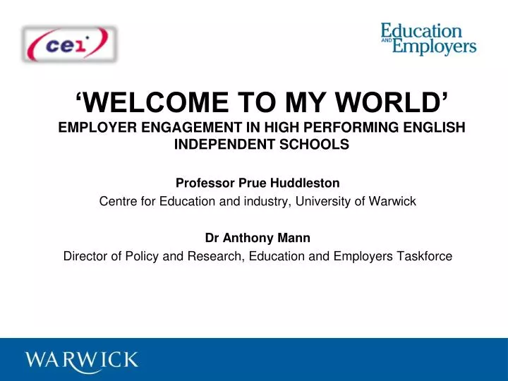 welcome to my world employer engagement in high performing english independent schools