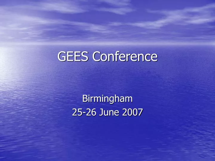 gees conference