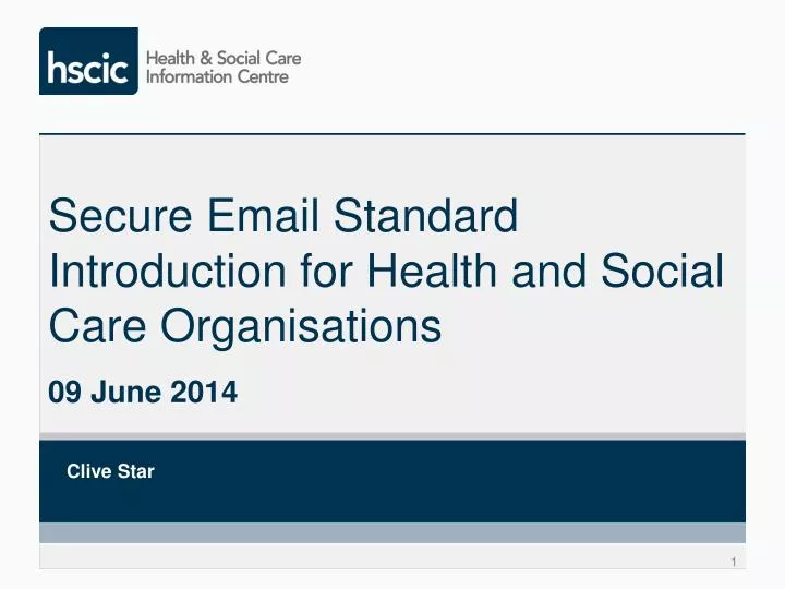 secure email standard introduction for health and social care organisations