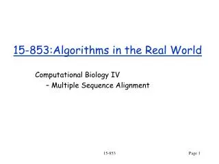 15-853:Algorithms in the Real World