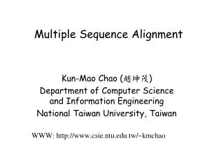 Multiple Sequence Alignment