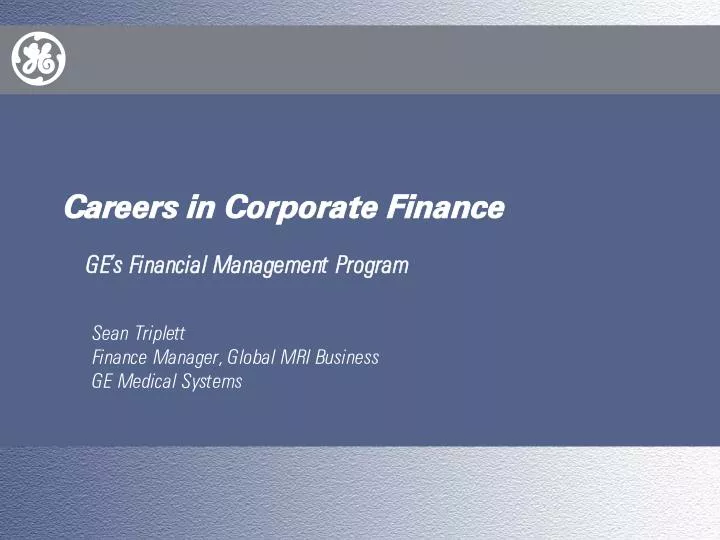 careers in corporate finance