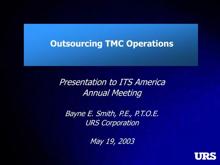 outsourcing tmc operations