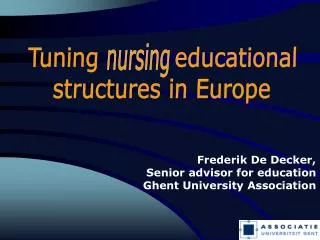 Tuning educational structures in Europe