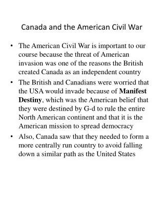 Canada and the American Civil War