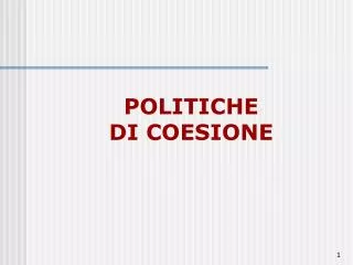 politiche di coesione