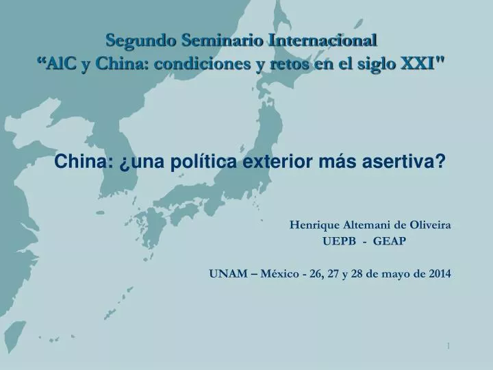 segundo seminario internacional alc y china condiciones y retos en el siglo xxi
