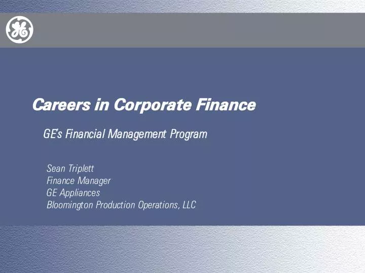careers in corporate finance