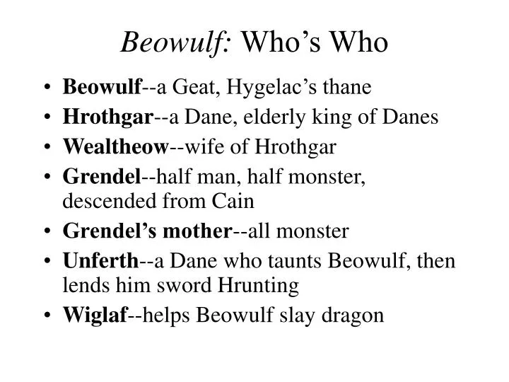 beowulf who s who