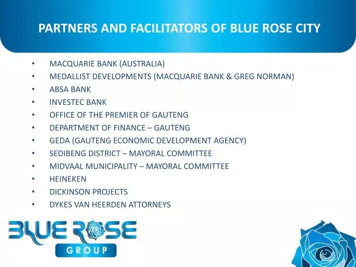 partners and facilitators of blue rose city