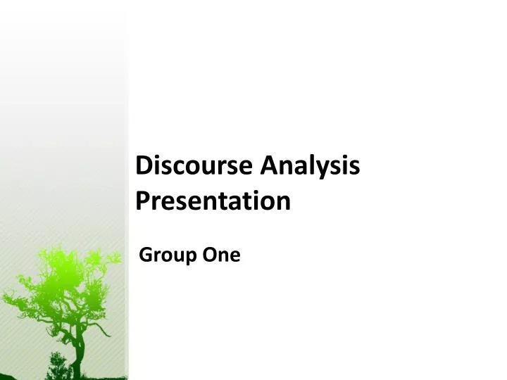 discourse analysis presentation