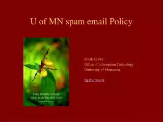 U of MN spam email Policy