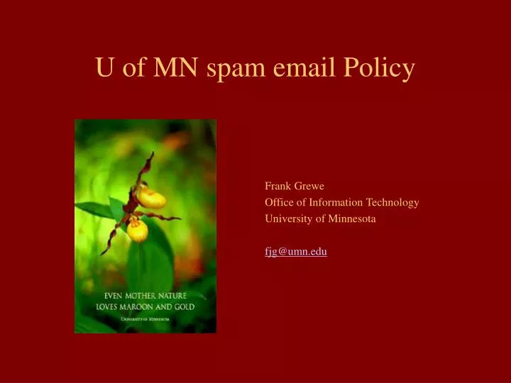 u of mn spam email policy