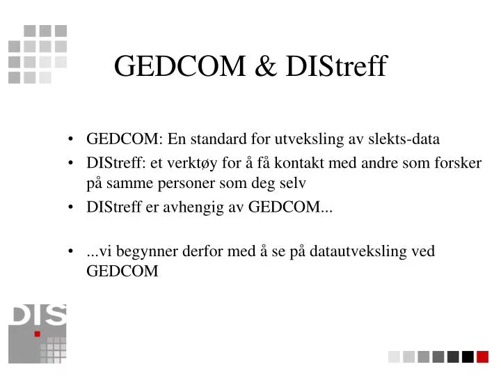 gedcom distreff