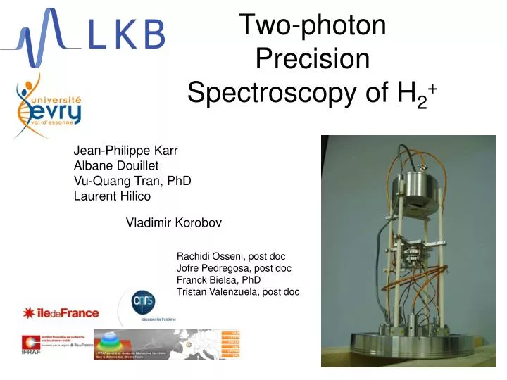 two photon precision spectroscopy of h 2