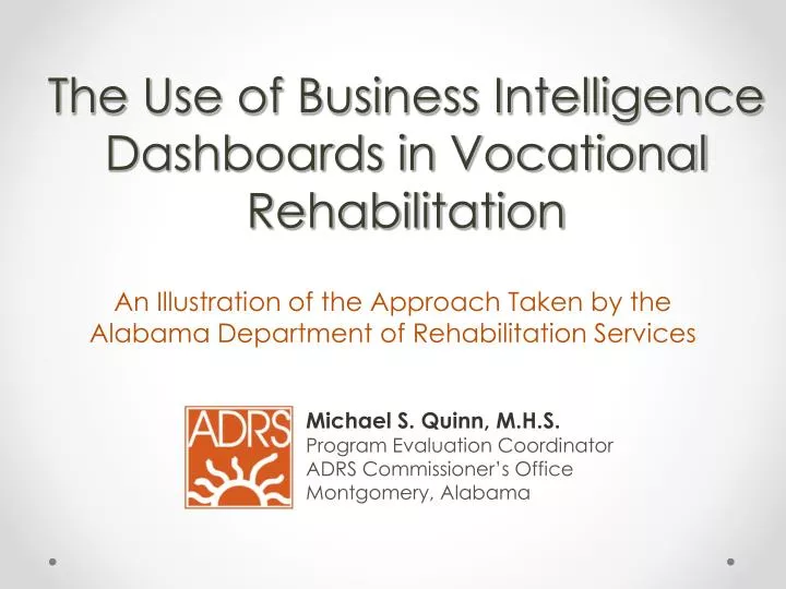 the use of business intelligence dashboards in vocational rehabilitation