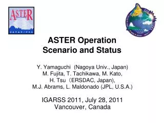 ASTER Operation Scenario and Status