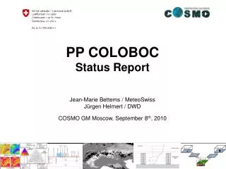 PP COLOBOC Status Report