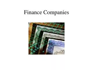 Finance Companies