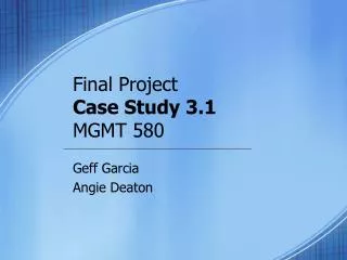 Final Project Case Study 3.1 MGMT 580