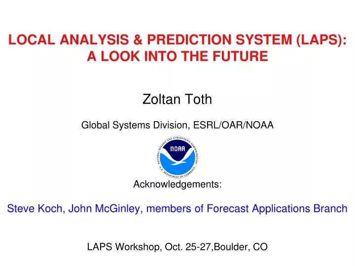 local analysis prediction system laps a look into the future
