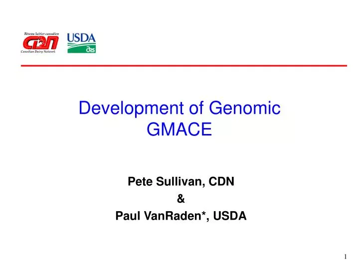 development of genomic gmace