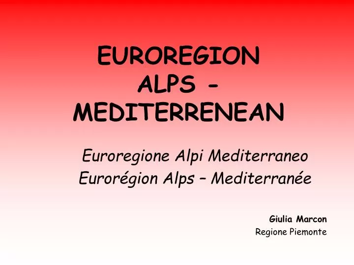 euroregion alps mediterrenean