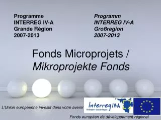 fonds microprojets mikroprojekte fonds