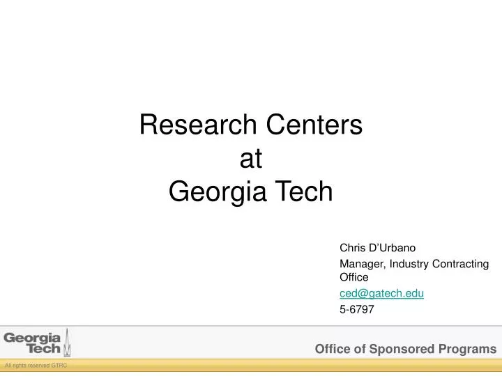 research centers at georgia tech