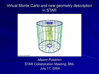 Virtual Monte Carlo and new geometry description in STAR