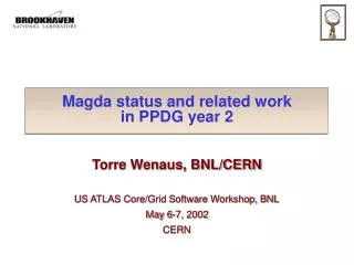 Magda status and related work in PPDG year 2