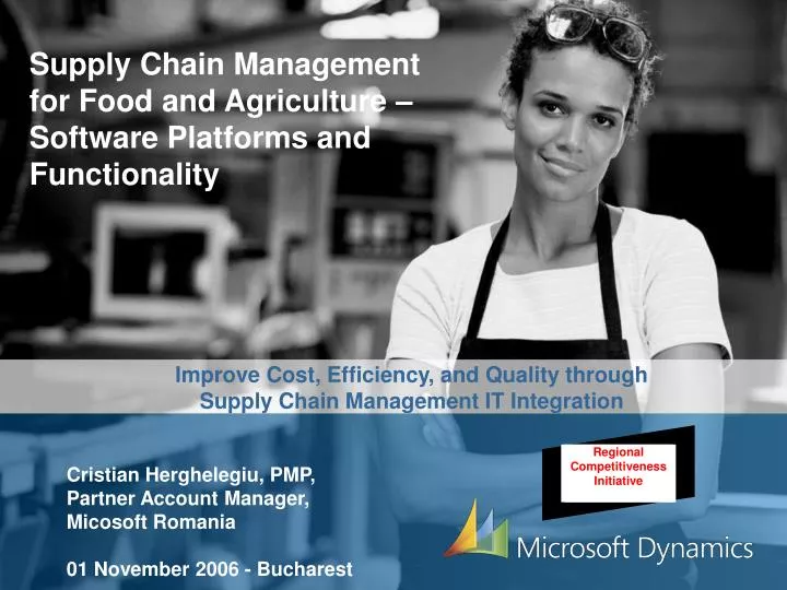 supply chain management for food and agriculture software platforms and functionality
