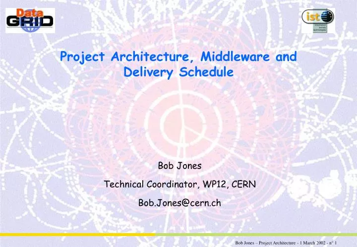 project architecture middleware and delivery schedule