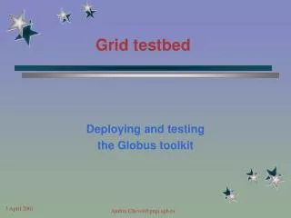 Grid testbed