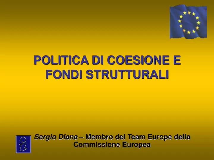 politica di coesione e fondi strutturali