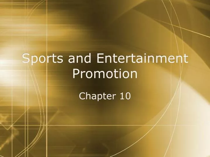 sports and entertainment promotion