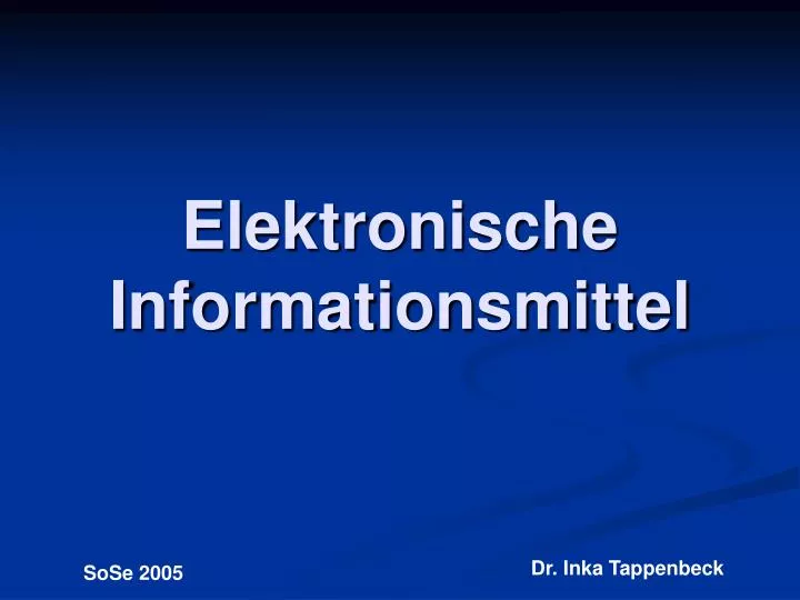 elektronische informationsmittel