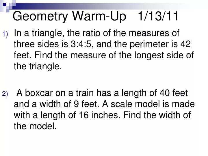 geometry warm up 1 13 11