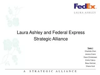 Laura Ashley and Federal Express Strategic Alliance