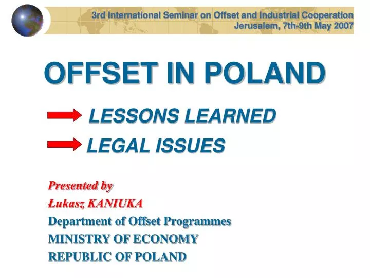 offset in poland lessons learned legal issues