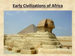 Early Civilizations of Africa